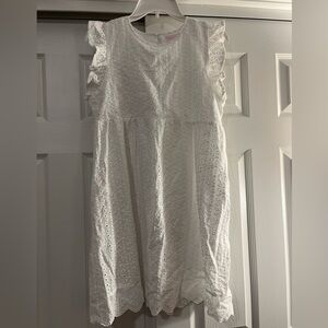 Pink Lily White Eyelet Skort Dress size Medium